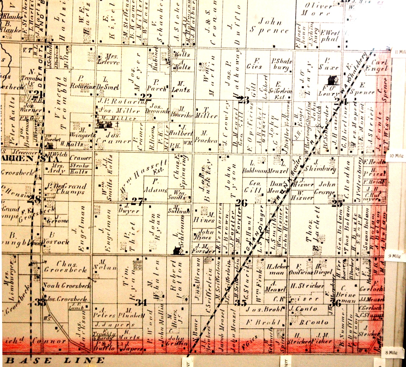 Romeo Village, Bruce & Washington, Michigan 1859 Old Town Map Custom Print  - Macomb Co. - OLD MAPS