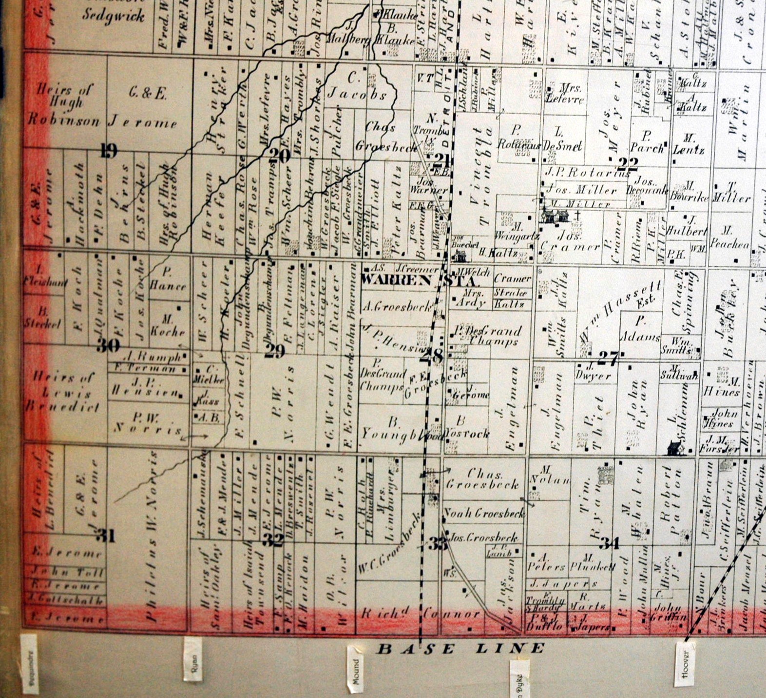 Romeo Village, Bruce & Washington, Michigan 1859 Old Town Map Custom Print  - Macomb Co. - OLD MAPS